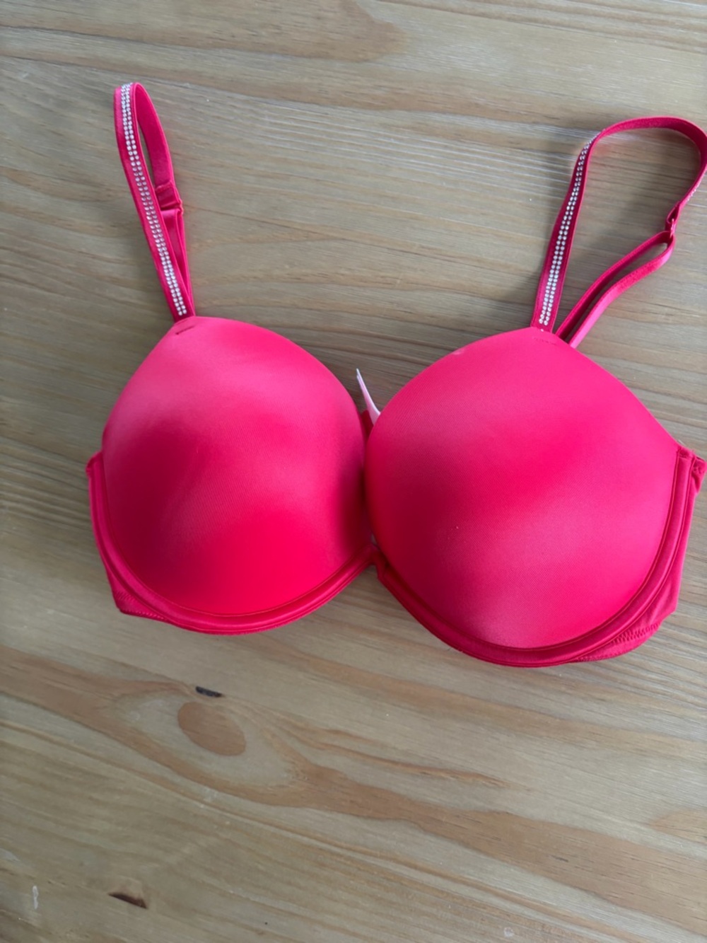 Women's Red Padded Underwire Bra